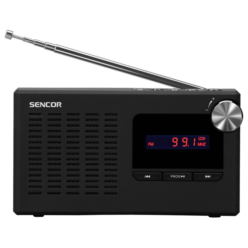 Sencor - Tragbares PLL FM-Radio 5W 800 mAh 3,7V USB und MicroSD