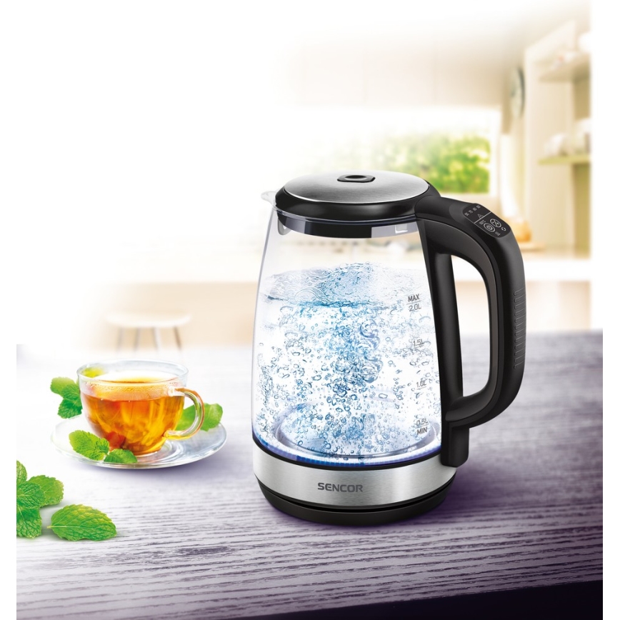 Sencor - Wasserkocher mit Thermoregulierung 2 l 2200W/230V