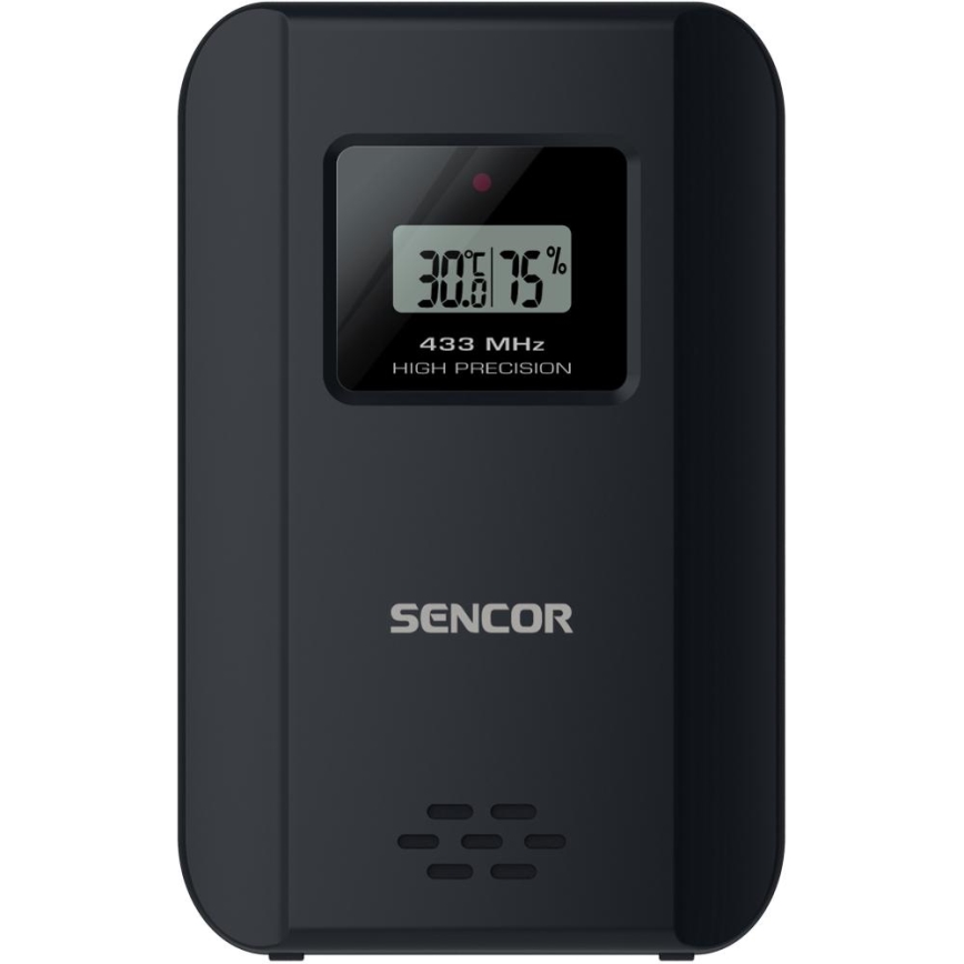 Sencor - Wetterstation mit Farb-LCD-Anzeige und Wecker 3xAAA + 2x AA schwarz