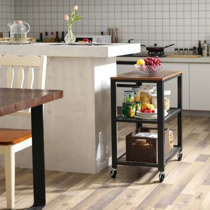 Serviertisch MARGE, braun/schwarz