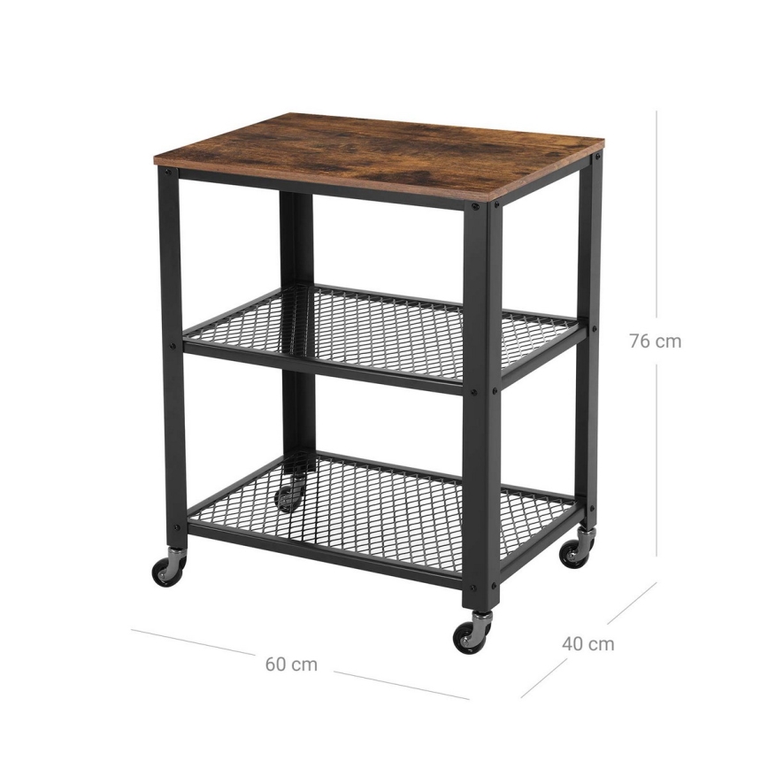 Serviertisch MARGE, braun/schwarz