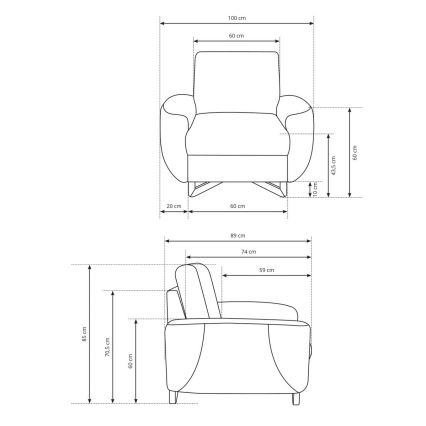 Sessel AVESTA grau