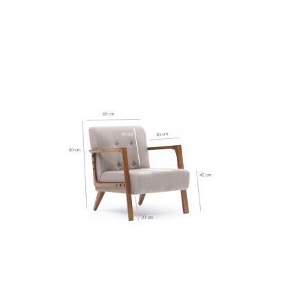 Sessel DELI cremefarben