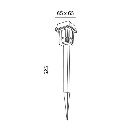 SET 12x LED-Solarleuchte LED/0,06W/1,2V 1xAA 6500K IP44 100 mAh