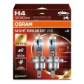 SET 2x Auto-Glühlampe NIGHT BREAKER H4 P43t/60/55W/12V - Osram
