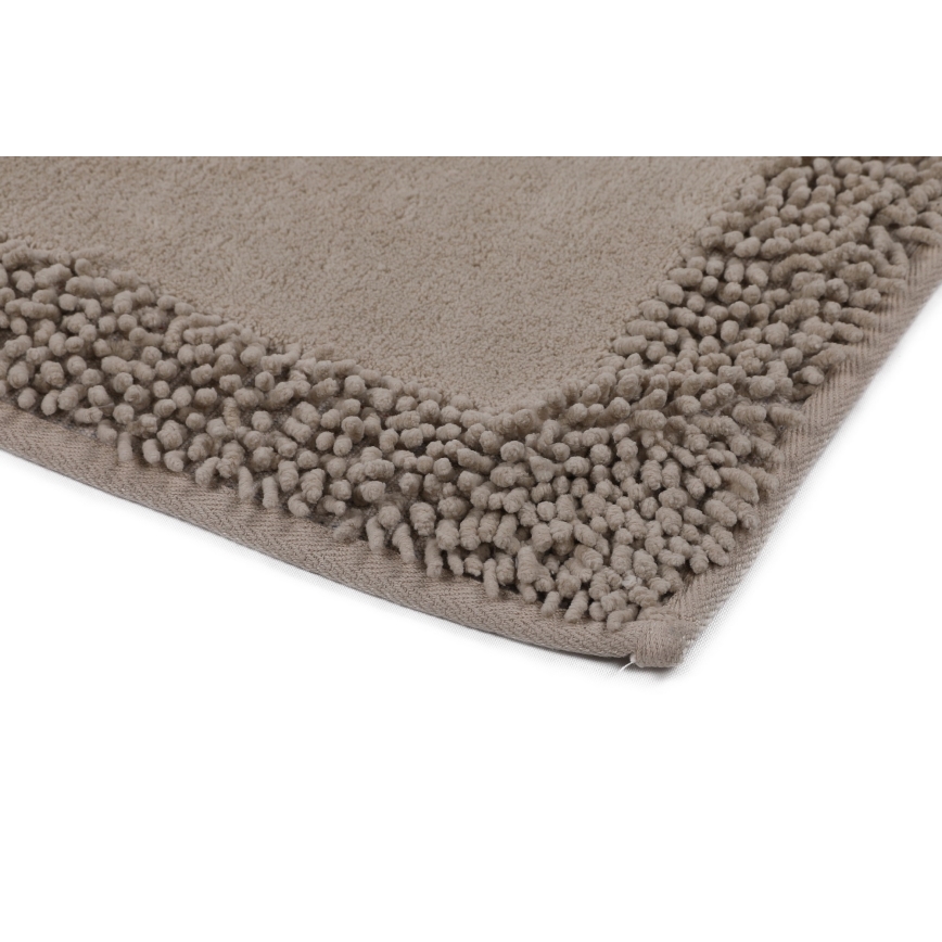 SET 2x Badezimmerteppich PIANTE 60/100 cm braun