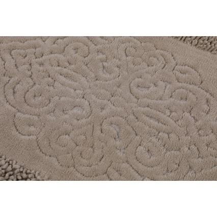 SET 2x Badezimmerteppich PIANTE 60/100 cm braun