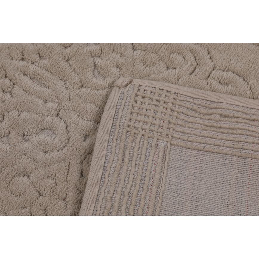 SET 2x Badezimmerteppich PIANTE 60/100 cm braun