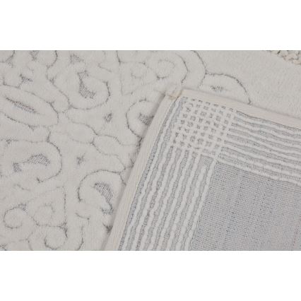 SET 2x Badezimmerteppich PIANTE 60/100 cm weiß