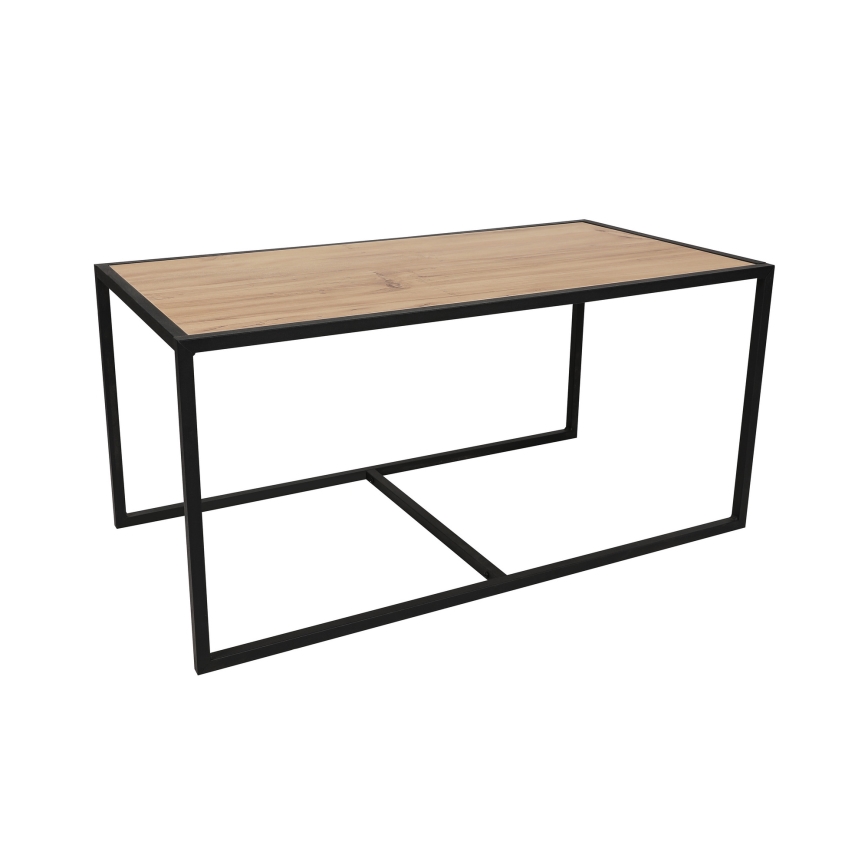SET 2x Couchtisch ATLANTIS braun/schwarz