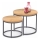 SET 2x Couchtisch OREO Ø 43/53 cm Anthrazit/Goldene Eiche