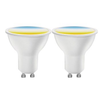 Set 2x dimmbarer LED-Spot MESH Smart GU10/6,5W/230V 2700-6500K + Fernbedienung - Aigostar