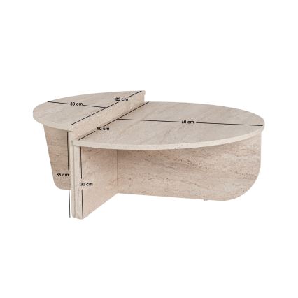 SET 2x Konferenztisch ORION Beige