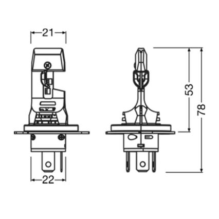 SET 2x LED-Autobirnen NIGHT BREAKER SPEED H4 P43T/14W/12V 6000K - Osram