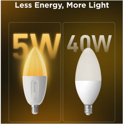 SET 2x LED RGBWW Dimmbares Leuchtmittel E14/5W/230V 2700-6500K Wi-Fi - Govee
