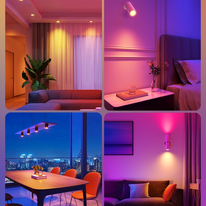 SET 2x LED RGBWW Dimmbares Leuchtmittel GU10/4,8W/230V 2700-6500K Wi-Fi - Govee