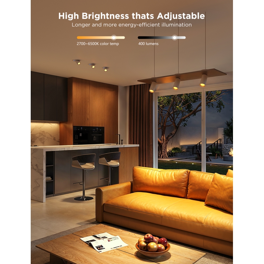 SET 2x LED RGBWW Dimmbares Leuchtmittel GU10/4,8W/230V 2700-6500K Wi-Fi - Govee