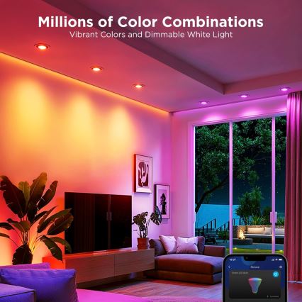 SET 2x LED RGBWW Dimmbares Leuchtmittel GU10/4,8W/230V 2700-6500K Wi-Fi - Govee