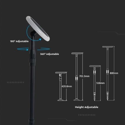SET 2x LED verstellbare Solarlampe GARDEN LED/3W/5V 42-80 cm 3000K IP65 1000 mAh