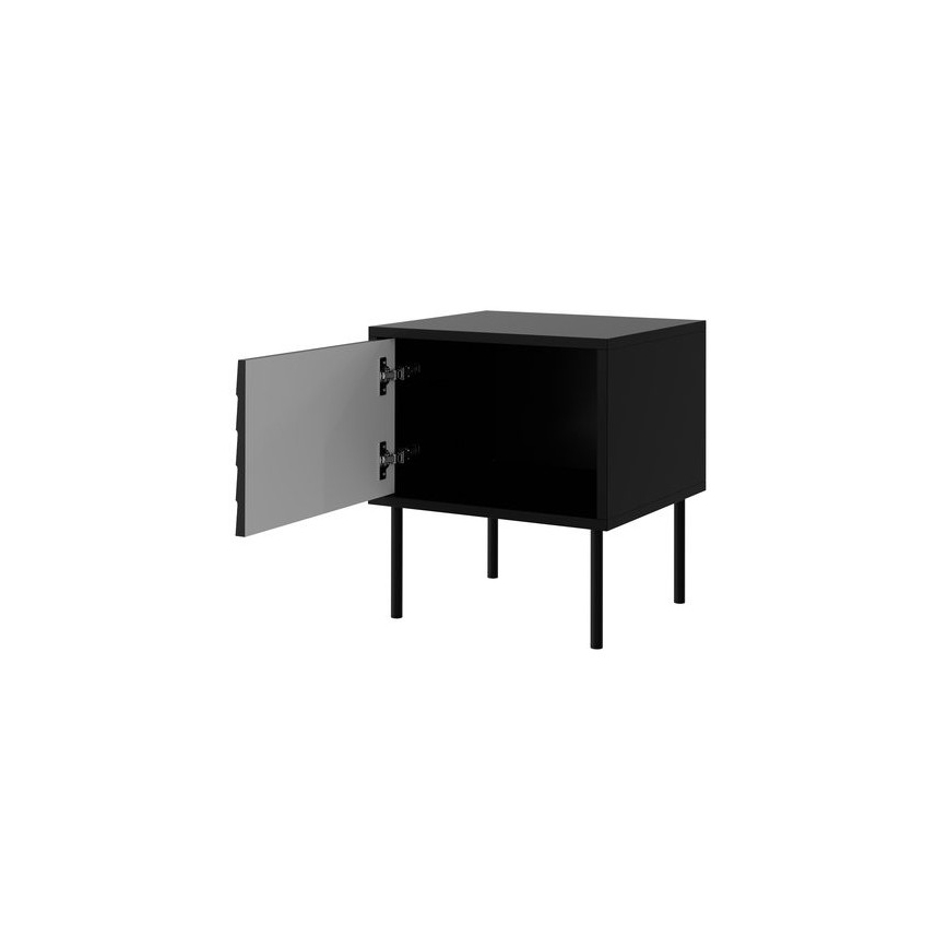 SET 2x Nachttisch CORTINA 51x45 cm schwarz
