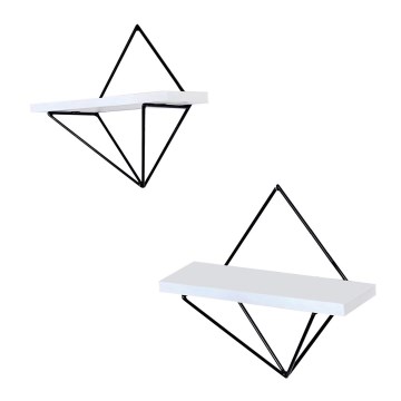 Set 2x Regal DIA, weiß/schwarz