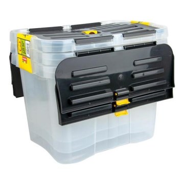 SET 3x Aufbewahrungsbox DRAGON 15 l schwarz/klar