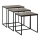 SET 3x Couchtisch Schwarz