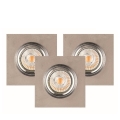 SET 3x LED-Einbauleuchte VITAR 1xGU10/5W/230V CRI 90 Beton – FSC-zertifiziert
