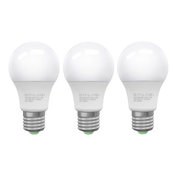 SET 3x LED-Lampe ECOLINE A60 E27/10W/230V 6500K - Brilagi