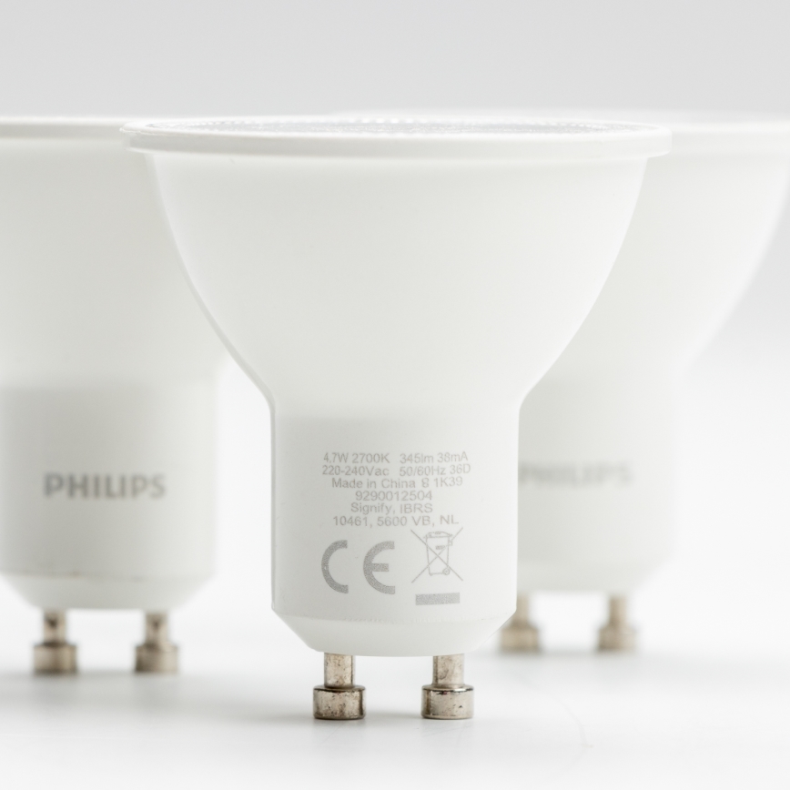 SET 3x LED-Lampe Philips GU10/4,7W/230V 2700K