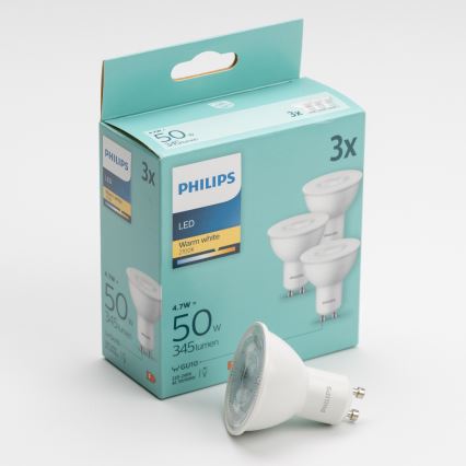 SET 3x LED-Lampe Philips GU10/4,7W/230V 2700K