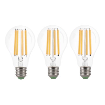 SET 3x LED-Lampe VINTAGE A60 E27/9W/230V 3000K - Brilagi