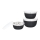 SET 3x Schale mit Deckel schwarz/Edelstahl