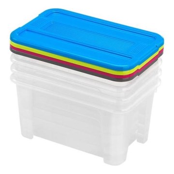SET 4x Aufbewahrungsbox TEX BOX 4,5 l