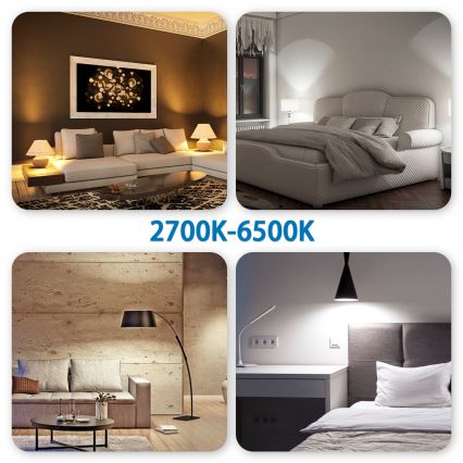 4er-Set Smart-dimmbare RGBW-LED-Leuchtmittel GU10/4,9W/230V 2700-6500K - Aigostar