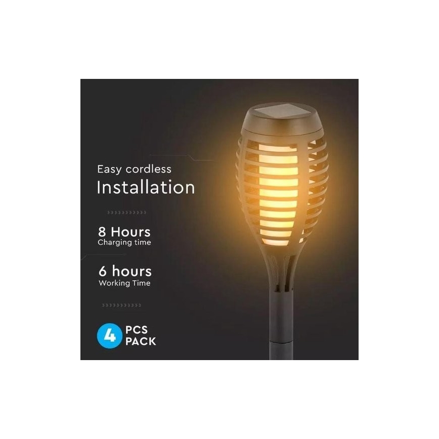 SET 4x LED-Solarleuchte 4xLED/3,6V 1xAAA IP44 100 mAh