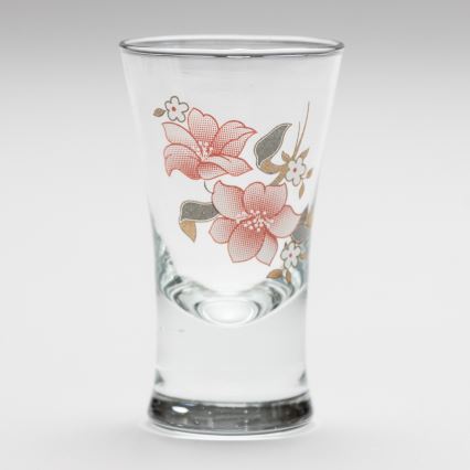 Set 6x Likörglas mit Blumenstrauß-Motiv Nr. 2
