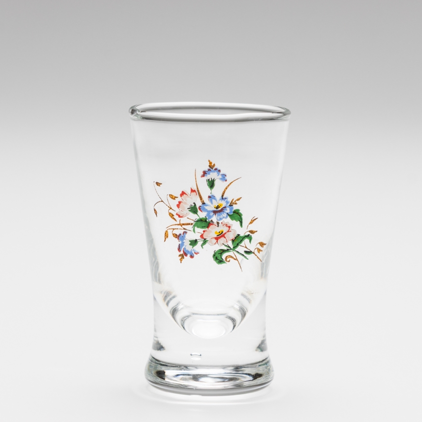 Set 6x Likörglas mit Blumenstrauß-Motiv Nr. 3