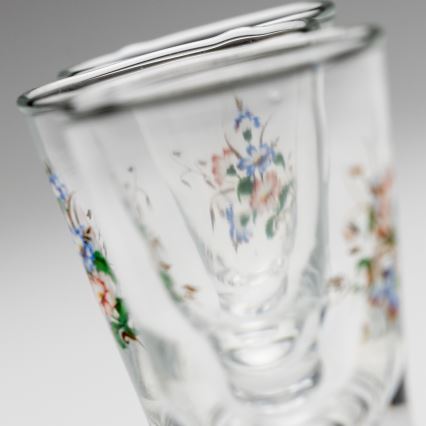 Set 6x Likörglas mit Blumenstrauß-Motiv Nr. 3