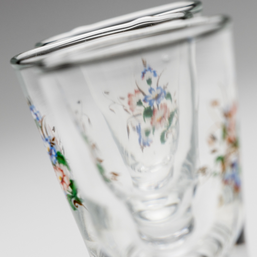 Set 6x Likörglas mit Blumenstrauß-Motiv Nr. 3
