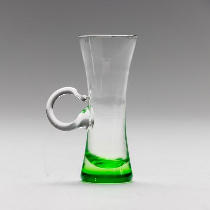 Set aus 6 grünen Likörgläsern mit Henkel