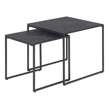 Set aus 2 Couchtischen ALMA in Anthrazit