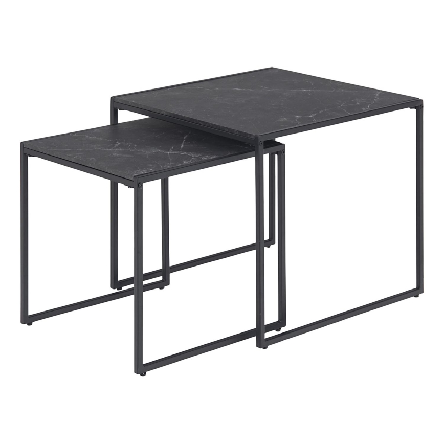 Set aus 2 Couchtischen ALMA in Anthrazit