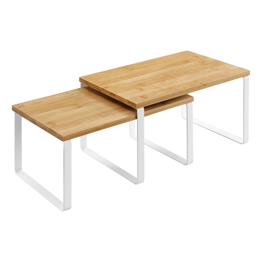 Set mit 2 Aufbewahrungsregalen MARGE, weiß/braun