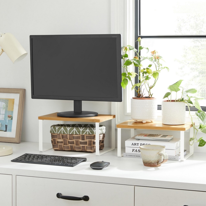 Set mit 2 Aufbewahrungsregalen MARGE, weiß/braun