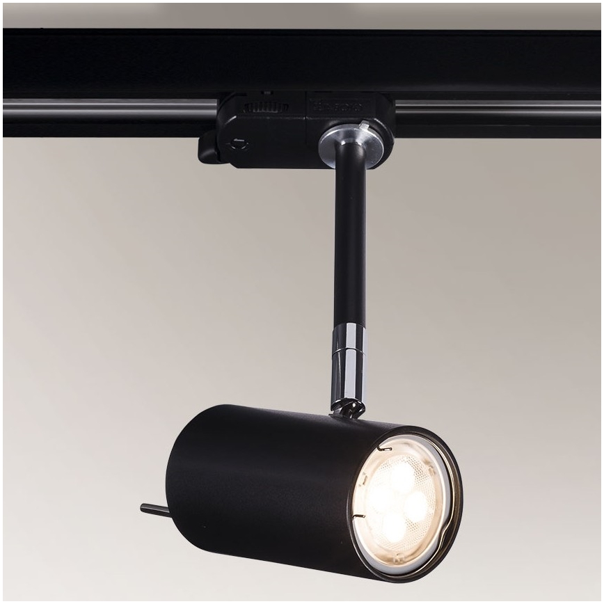 Shilo - Spotlight do lištového systému 1xGU10/15W/230V schwarz