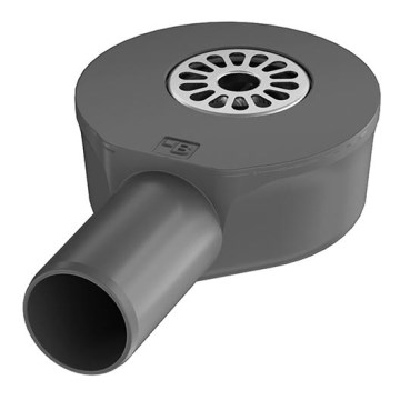 Siphon für Abflussrinne 13,1x5,7 cm grau