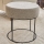 Sitzhocker JAVI Ø 40 cm, cremefarben