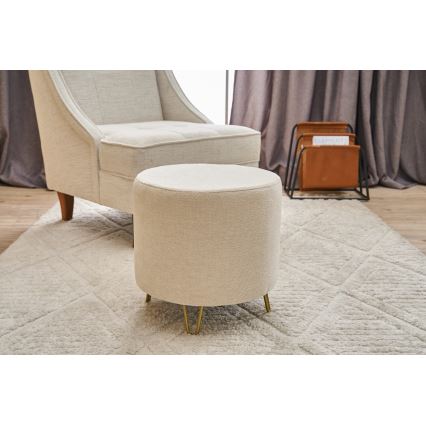 Sitzhocker NANI Ø 40 cm, cremefarben