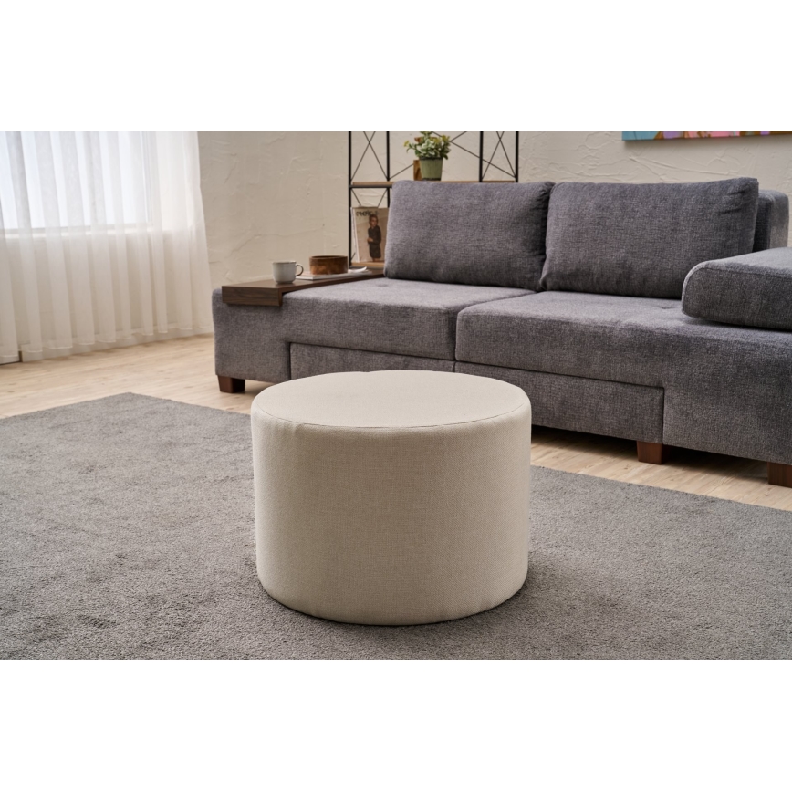 Sitzhocker RABO Ø 58 cm, cremefarben